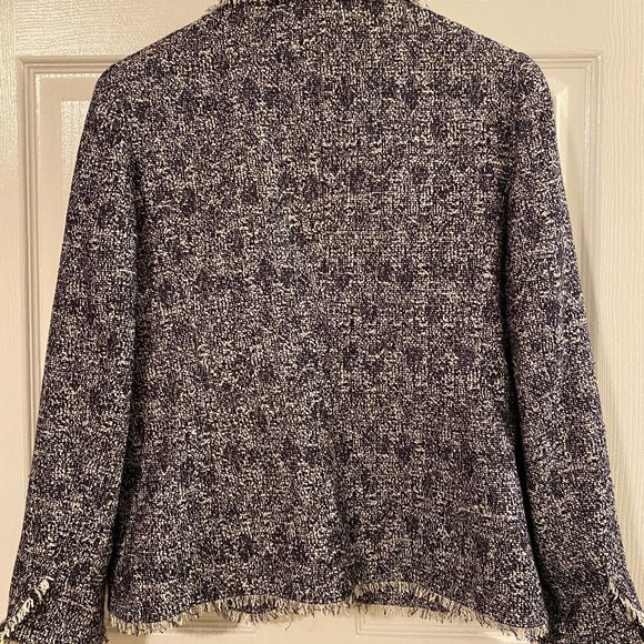 NWOT Talbots Blue/White Tweed Blazer 6P - Picture 8 of 9